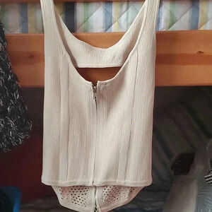 ☆☆☆Beige top with a Corset back